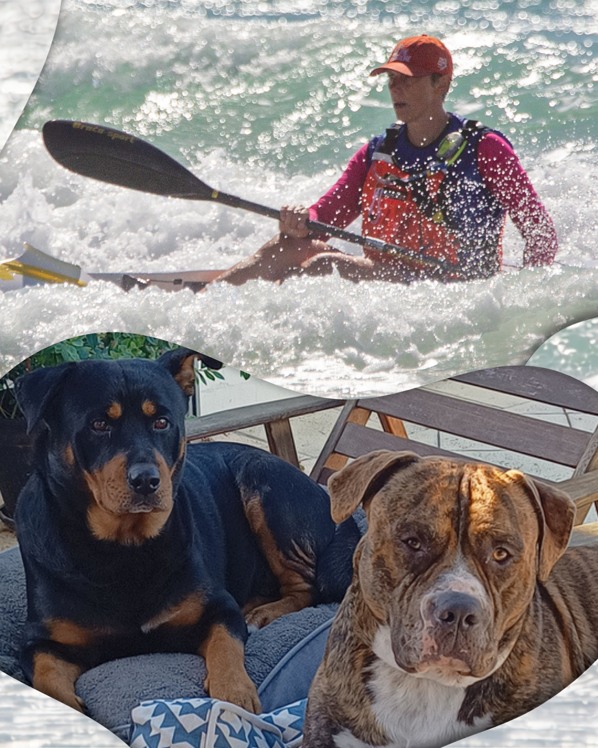 Kristina with DJ and Shadow — a collage behind the founder story